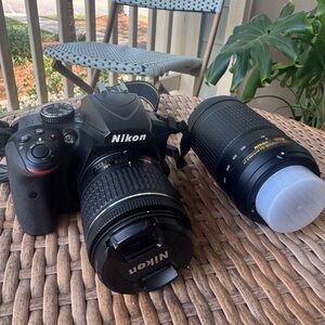 Nikon D3400 Black DSLR Camera with extra 70/300 mm lens
